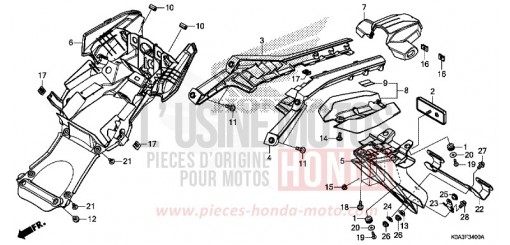 KOTFLUEGEL, HINTEN CBF300NAJ de 2018